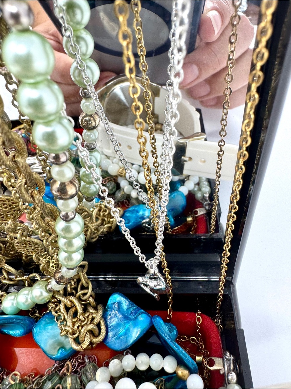 Jewelry Box Bundle with Mixed Women's Costume Jewelry - Picture 7 of 13